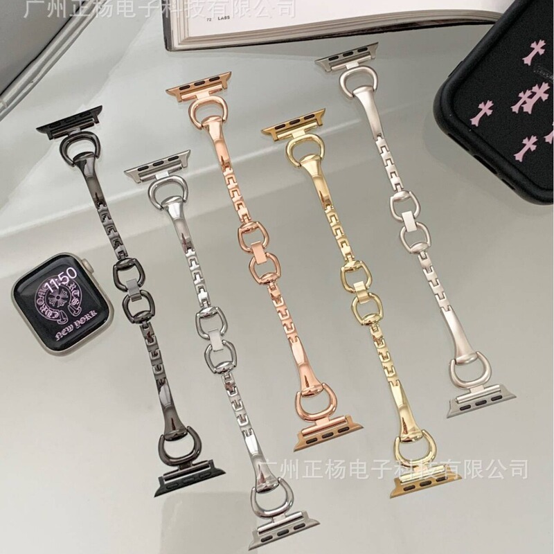 horseshoe buckle bracelet iwatch strap metal for applewatch apple watch uitra/S8/7/SE horseshoe buckle bracelet iwatch strap metal for applewatch apple watch uitra/S8/7/SE