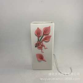 外贸出口陶瓷空调壁插欧式空调插创意立体鲜花装饰加水加湿器