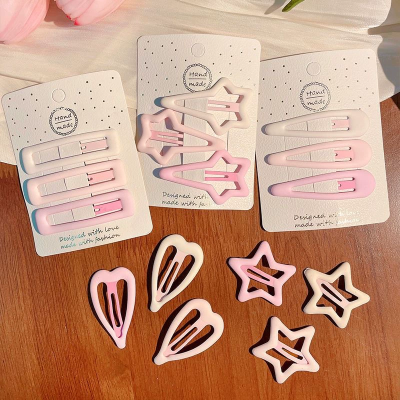 Летняя допаминовая раздавленный заколка для волос Сладкие аксессуары для волос девушка Лю Хай Зажим bb Цветные звезды сломанные заколки для волос сбоку