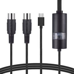 5-needle MIDI to USB-C Type-C cable adapter for Android, Apple, and MacBook computers