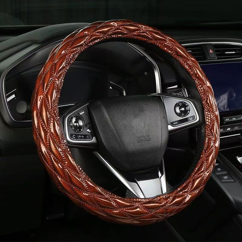 Cross-Border Car Steering Wheel Cover, Exclusively for Foreign Trade, New Model, Suitable for All Seasons, 3D Diamond Honeycomb Car Handle Cover