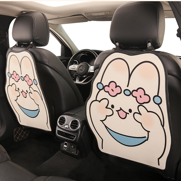 New Model Anti-Kick Pad for Car, Universal Rear Seat Anti-Kick Pad, Cute Cartoon Design for Girls, Car Interior Decoration Supplies, Seat Back Protector