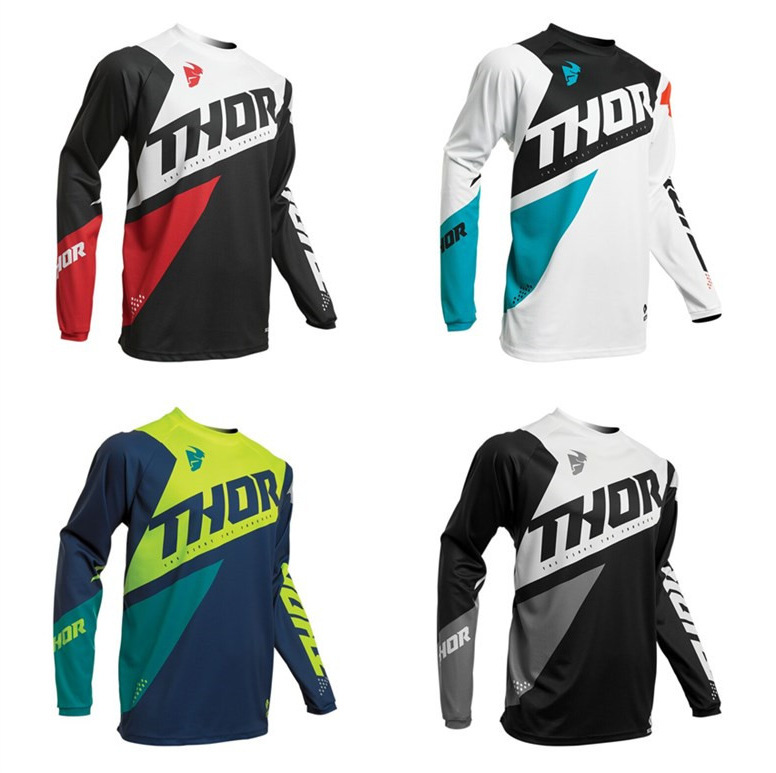 New Thor Mountain Bike Cycling Suit Long-Sleeved Summer Off-Road Motorcycle Racing Suit Off-Road T-Shirt Basketball Suit
