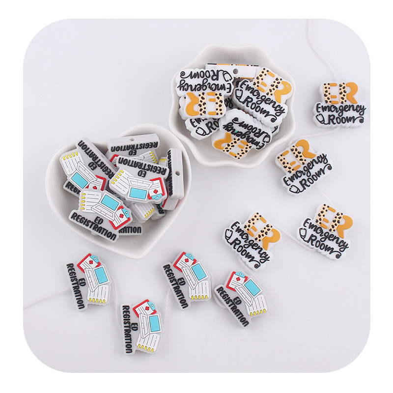Productos creativos para bebés DIY dibujos animados registro único sala de emergencias joyas de silicona para bebés tetas cadena de dientes molares pulsera de goma de diente