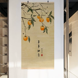 竹窗帘;现代装饰画;窗帘加工定制