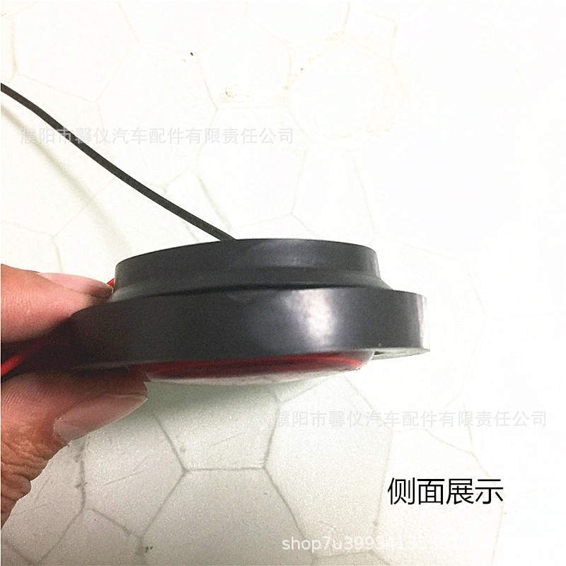 Semi-trailer truck set led hanging board light 2 inch corner light red yellow white 24v rear light rubber tanker small round light