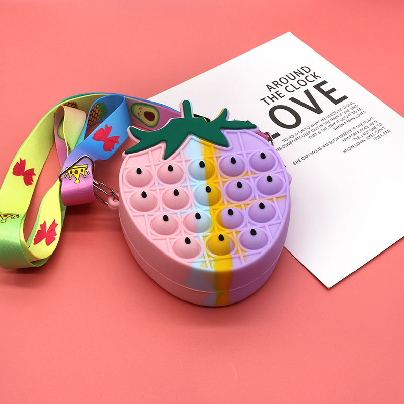 Ratón asesino pionero moneda monedero bolso de los niños de dibujos animados lindo presionando bolsa de silicona unicornio hombro crossbody gato bolsa