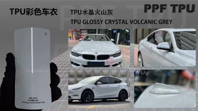Anti-Yellowing, Hydrolysis-Resistant, Colored Ppf, Automotive Film - 15215m-5-years-warranty-tpu-crystal-volcanic-ash-water-sticker