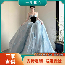 2025秋冬新款亚马逊外贸欧美女装晚礼服艺考舞台演出宴会蓬蓬长裙