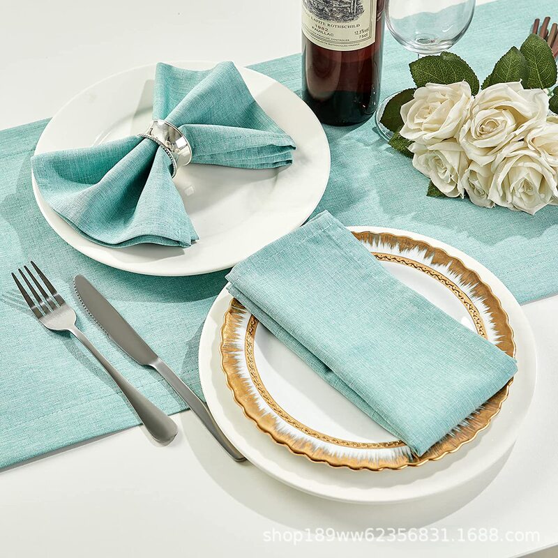 Japanese Simple Pure Color Linen Napkin High-end Western Food Cloth Small Square Towel Versatile Hotel Western Napkin Placemat Cloth Japanese Simple Pure Color Linen Napkin High-end Western Food Cloth Small Square Towel Versatile Hotel Western Napkin Placemat Cloth