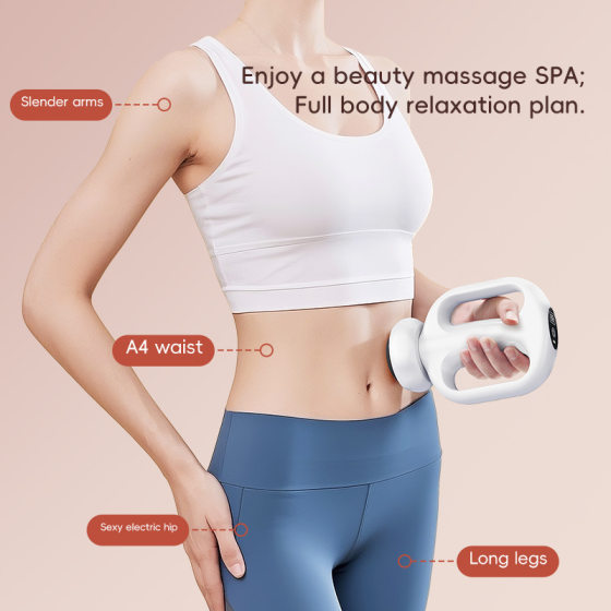 Cross-Border Fat Pusher, Home Body Massager, Handheld Wireless Massager, Neck, Waist and Shoulder Kneading Fascia Gun