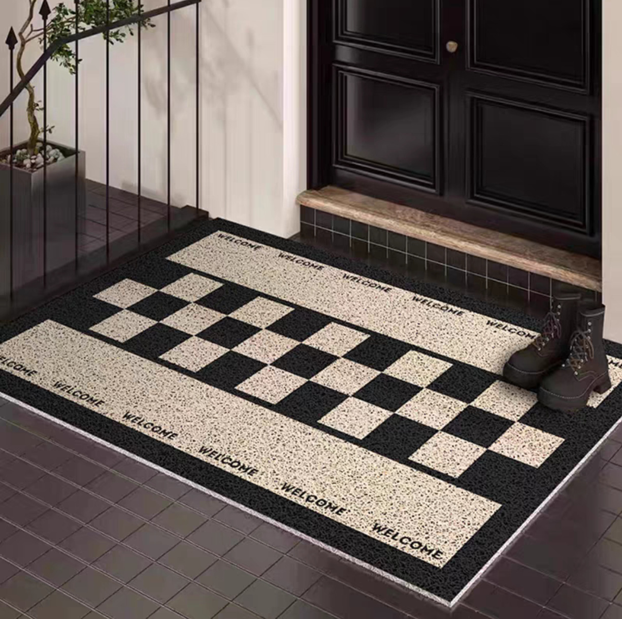 격자 무늬 가로 막대