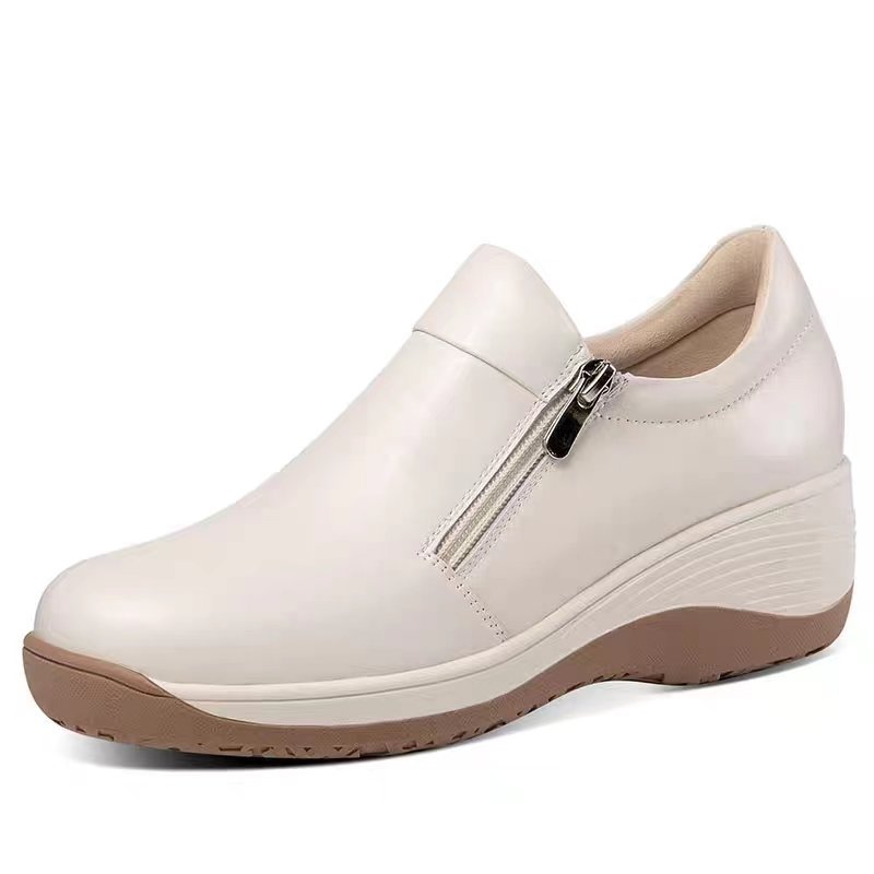 2026 principios de primavera y otoño nuevos zapatos casuales con suela gruesa, estilo nacional de moda con suela suave, zapatos cómodos de mujer.