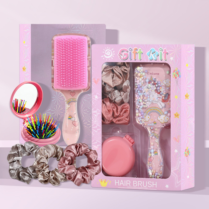 Pein de dibujos animados transfronterizos personalizados cuadrados portátiles impresión transparente arco iris masaje fluido bolsa de aire estudiante