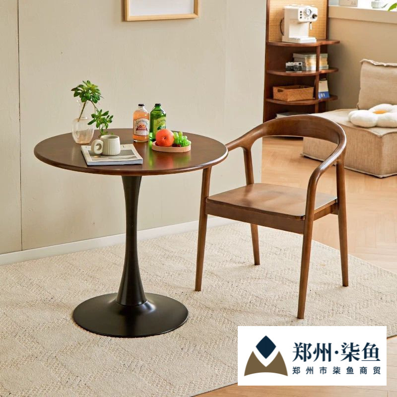 Light Luxury Tulip Small Round Table, Simple Modern Negotiation Table Design, E1 Grade Painting, Suitable for Home Milk Tea Coffee Table