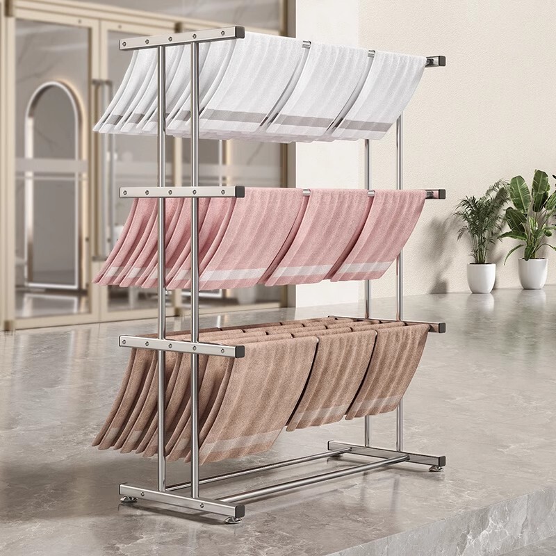 Floor-Standing Towel Rack for Car Wash, Beauty Salon, Hair Salon, and Hairdressing Shop, Used for Drying and Airing Clothes Floor-Standing Towel Rack for Car Wash, Beauty Salon, Hair Salon, and Hairdressing Shop, Used for Drying and Airing Clothes