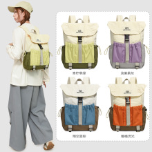 跨境新款户外旅游轻便双肩包女大学生上课书包大容量通勤电脑背包