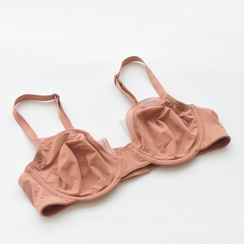 Spanish O Brand Summer Ultra-Thin Large Bust Minimizing Non-Padded Breathable Mesh Bra Anti-Sagging