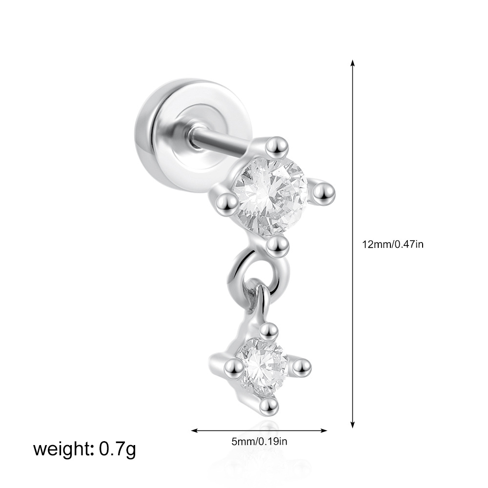 2g Weight 201 Stainless Steel Ear Needle Material Ear Studs Classification 1 Piece Quantity Casual, Daily Occasion Copper Material Star, Moon, Heart Shape Pattern All Seasons Season Women's Gender Plating Design Elegant, Simple Style Style 1 Piece Elegant Simple Style Star Moon Heart Shape Plating Copper Ear Studs 35