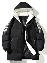 户外羽绒服男中长款冬季青少年潮牌帅气东北防寒大衣加厚外套批发