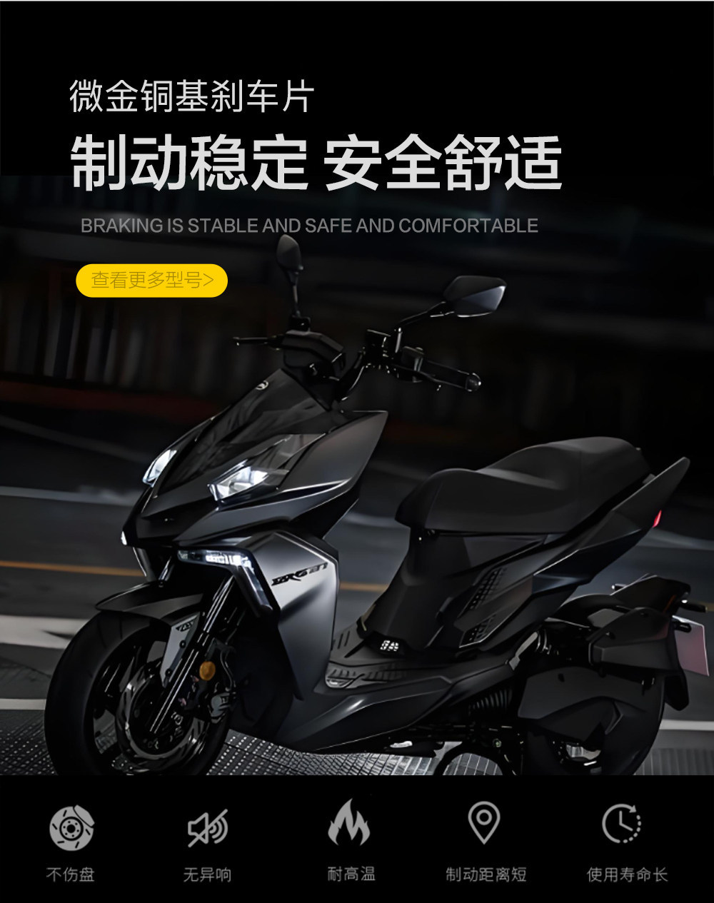 Suitable for Sanyang Drg Bt Husky Husky Adv150 Mamba 150 158 Front and Rear Brake Pads and Disc Brake Pads