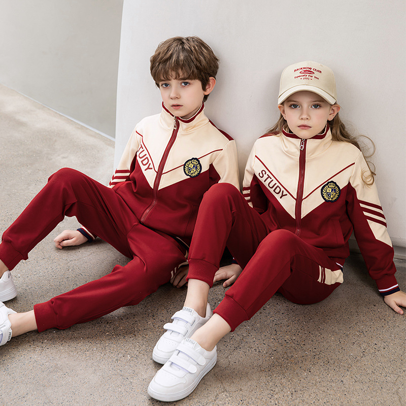 Kindergarten Garden Clothes Spring and Autumn Clothes New Primary School Uniform Children's Class Clothes Group Sports Leisure Suit Baseball Clothes