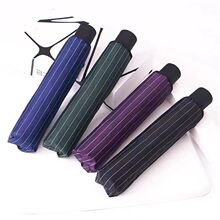 雨伞批发大号超大条纹伞商务遮阳伞黑胶大雨伞双人折叠男士太阳伞