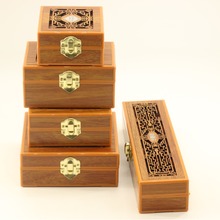 木制首饰包装盒戒指珠宝吊坠手镯项链首饰包装盒镂空首饰盒批发