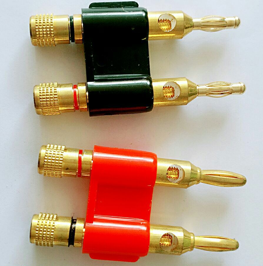 4MM双排镀金香蕉插 ，双排双位十字免焊头，连接测试头