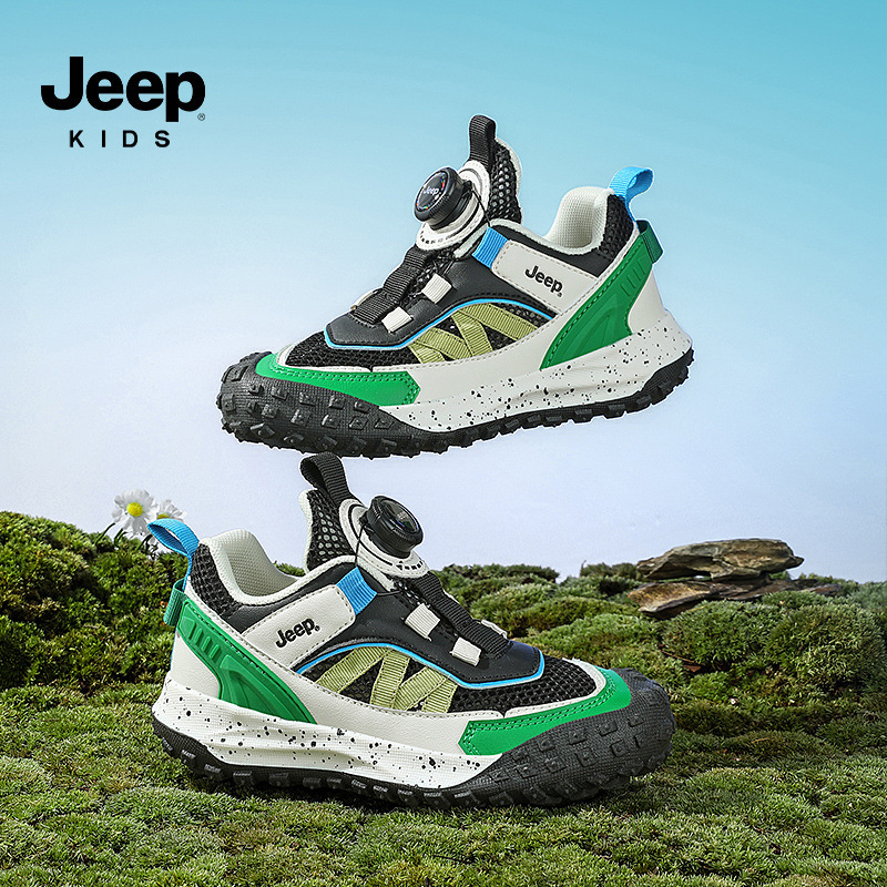 ジープ ジープ 女の子用スポーツシューズ 2025春秋新作 ボタン付き子供用滑り止め登山靴 男の子用ランニングシューズ|undefined