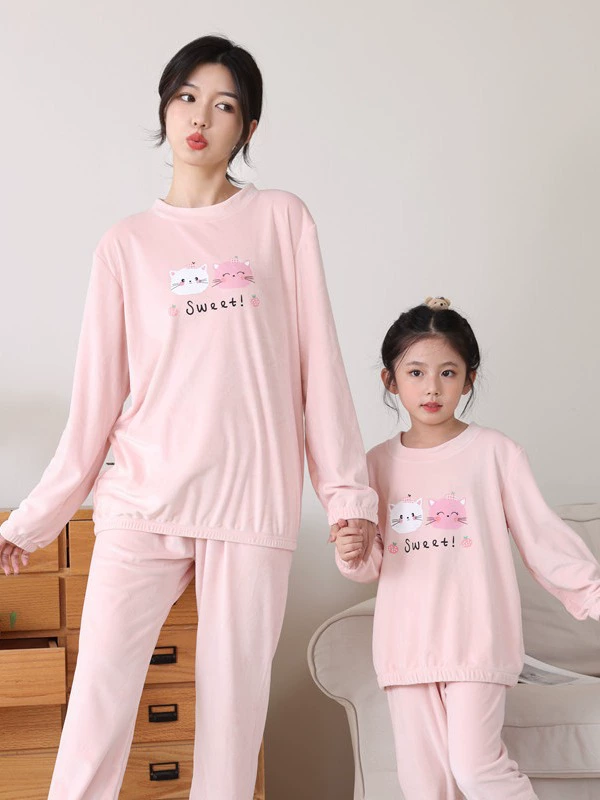 Pijama, fleece set, cartoon demi-season uniform, autumn, for teenagers