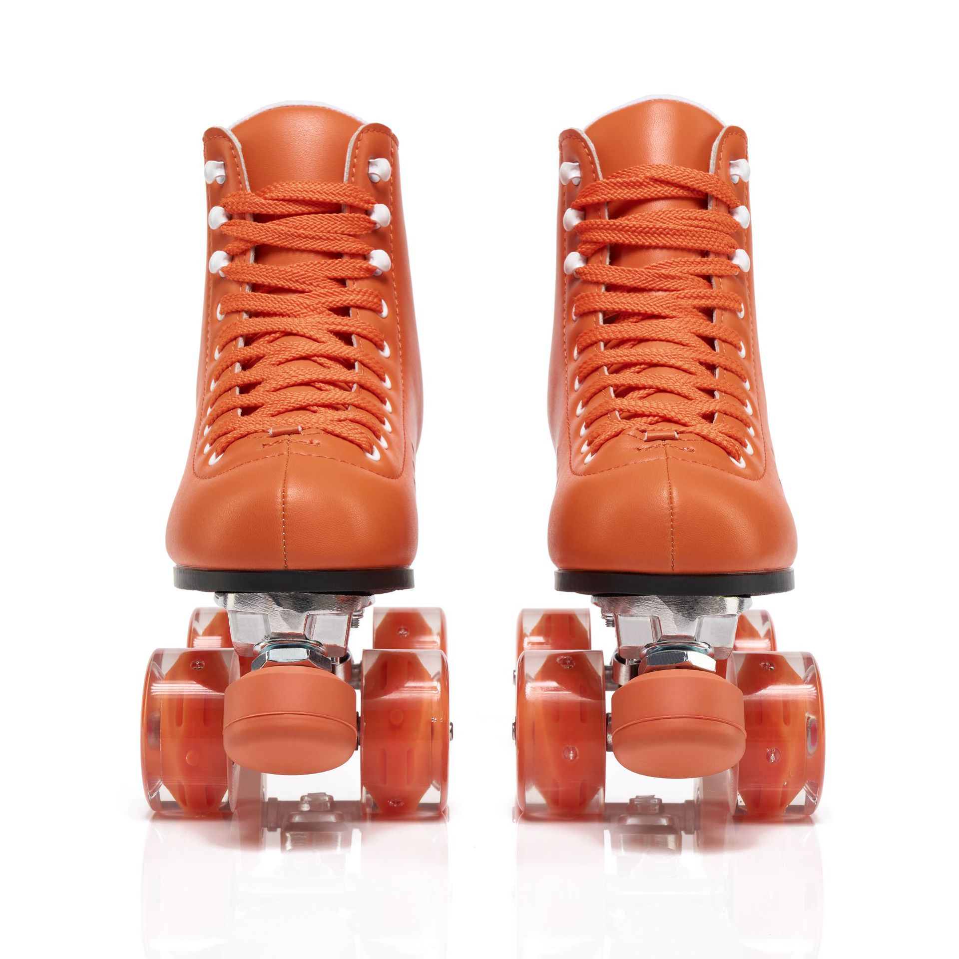 Rosarote zweireihige Rollschuhe für Erwachsene Rollschuhbahn Aluminium-Grundhalterung Rollschuhe verstellbar große Bremsen_voghion.com