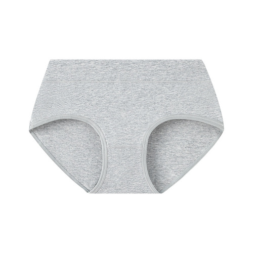 Cross-border solid color mid-waist underwear pure cotton for women Simple mid-waist plus size underwear for women Pure cotton underwear for women wholesale