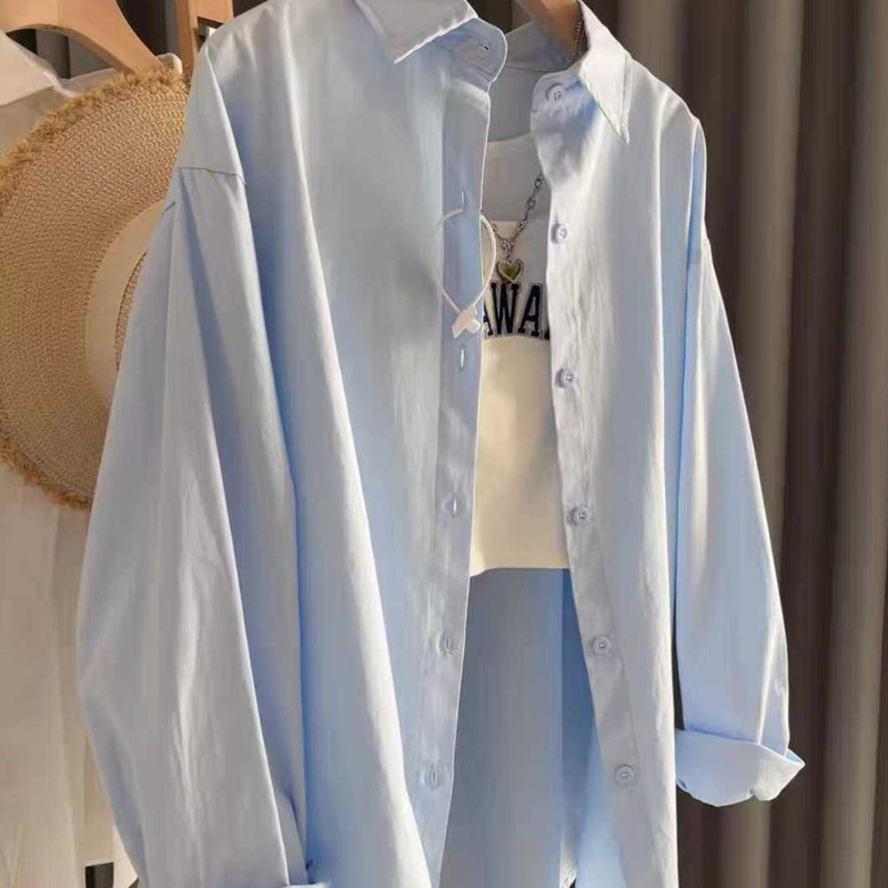2025爆款新款慵懒防晒衬衫女长袖百搭休闲外套夏新款女装其它其他|undefined