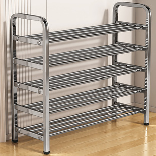 Stainless Steel Entrance Door Rental Dormitory Shoe Rack Multi-Layer Wholesale Storage Rack Shoe Rack Household Thickened Multi-Function