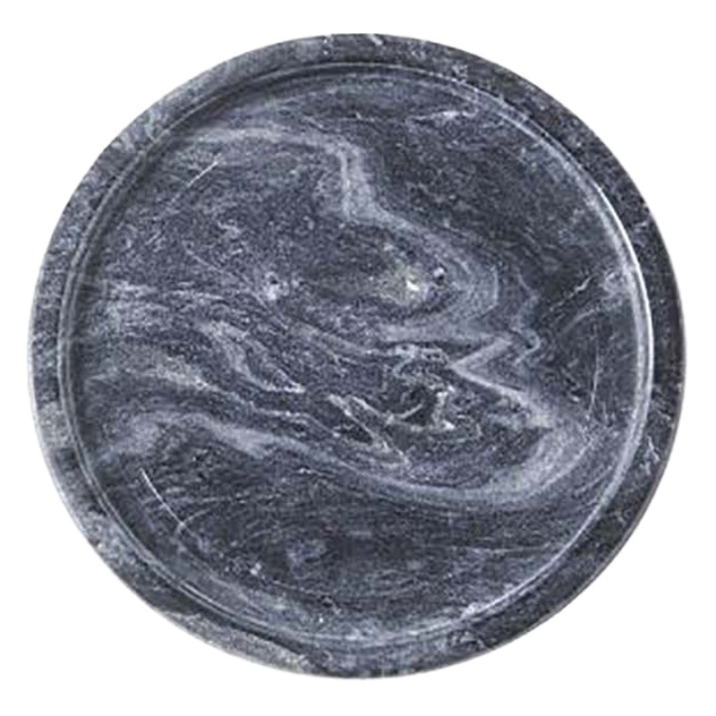 Estilo nórdico decorativo bandeja de mármol natural disco pequeño postre Placa de almacenamiento decoración Placa de visualización