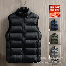 马甲男秋冬季新款羽戎棉马夹男休闲运动坎肩加厚保暖外套跨境男装