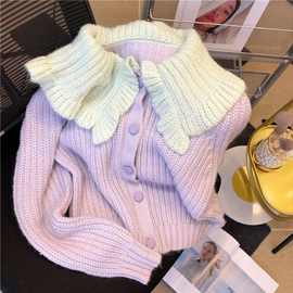 女童毛衣2025针织开衫春秋季新款洋气韩版小女孩外套儿童上衣长袖