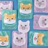 Children's cute warm stickers, fuchsia sticker, strawberry, kitten