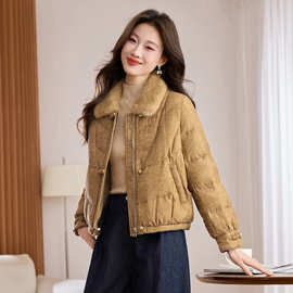 新中式国风羽绒服女2025冬新款百搭时尚气质妈妈装小个子厚外套
