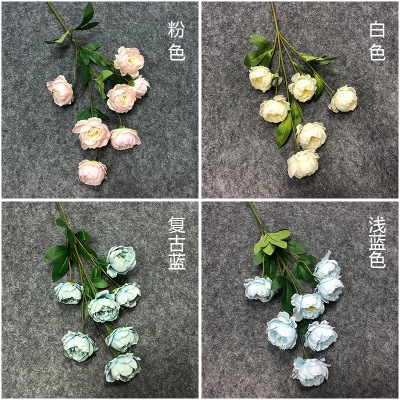 simulation peony Artificial flower 7 peony Wedding celebration decorate Artificial Flower Switzerland peony Bouquet of flowers hotel travel permit Silk flower