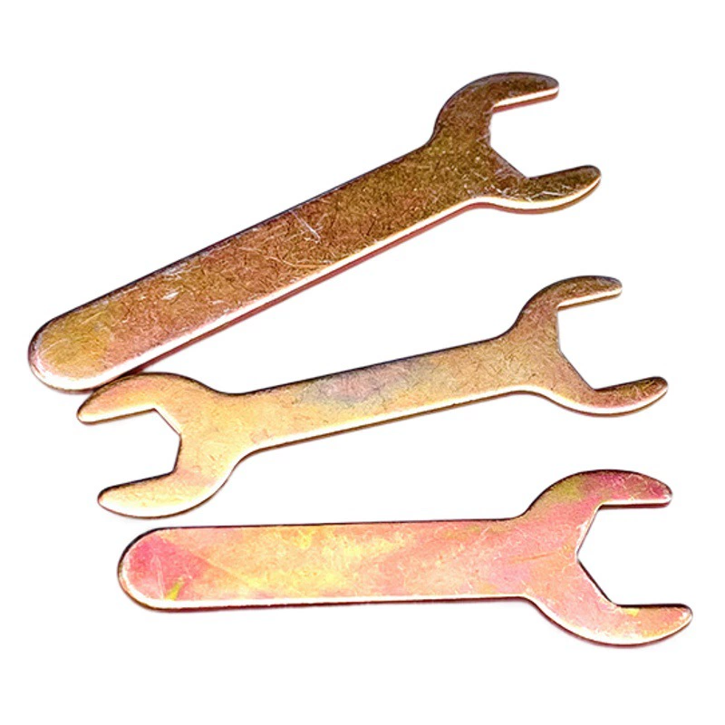 Цветной цинк простой открытый маленький гаечный ключ для электротехнической мебели маленький гаечный ключ белый цинк штамповка усиленный двойной открытый гаечный ключ