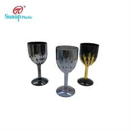 新奇特骷髅头酒杯塑料太阳骷髅头鬼手烈酒杯万圣节创意浮雕高脚杯