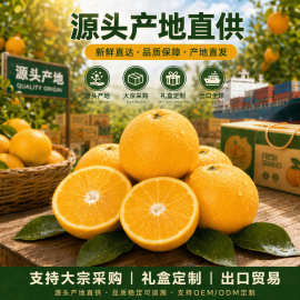 夏橙秭归脐橙礼盒制当季时令水果整箱包邮鲜果橙子适合榨汁
