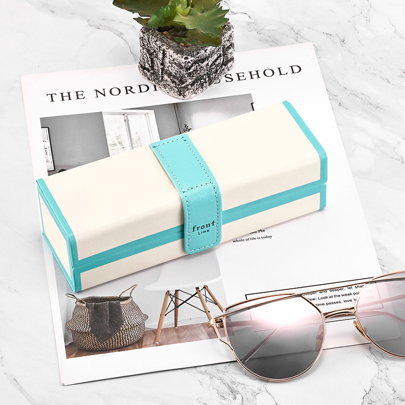 High-End Leather Glasses Case, Pressure-Resistant and Lightweight, Portable for Women and Men, Children's Contact Lens Storage, Myopia Sunglasses