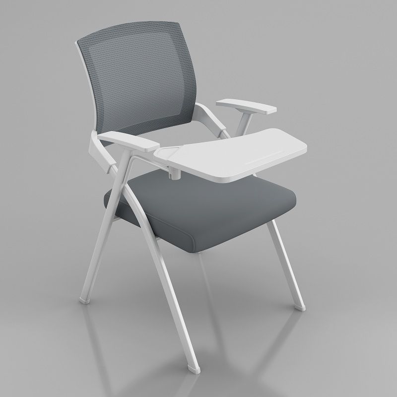Silla de sala de reuniones Silla plegable de entrenamiento de malla con tablero de escritura, tablero de escritorio, escritorio y silla de estudio, silla de entrenamiento de oficina plegable integrada image 15