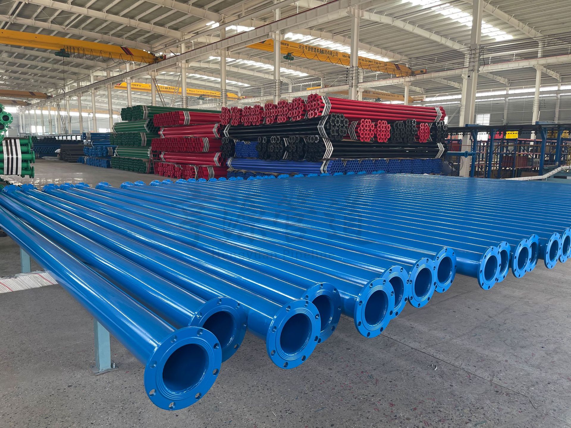 制做矿用涂塑钢管大口径双抗阻燃瓦斯管道抗静电内外螺旋管高压