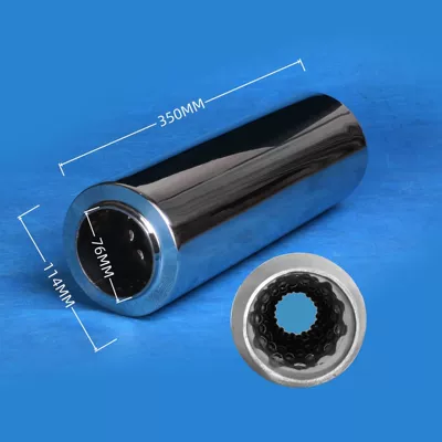 Modified Car Silencer Sound Exhaust pipe - 03-114-76-114mm-350-length-76mm-back-pressure