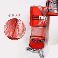 掛膠魚護休閒野釣魚護塗膠魚護鋁合金護圈漁護垂釣用品養魚網