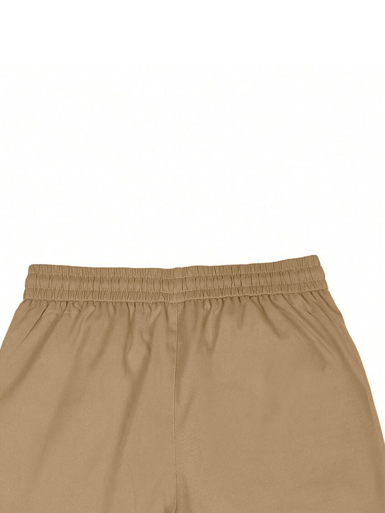 "Klassische Slim-Fit-Freizeithose für Herren mit Lederetikett – Polyester-Komfort für den Alltag in Schwarz, Khaki und Marineblau"_voghion.com